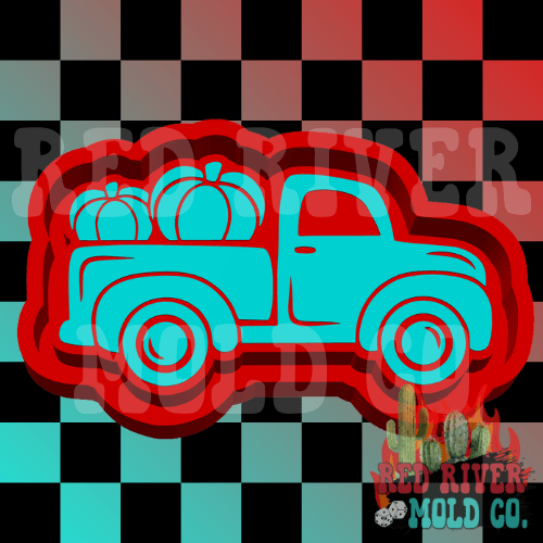 Truck With Pumpkins In The Back Silicone Freshie Mold - Red River Mold Co