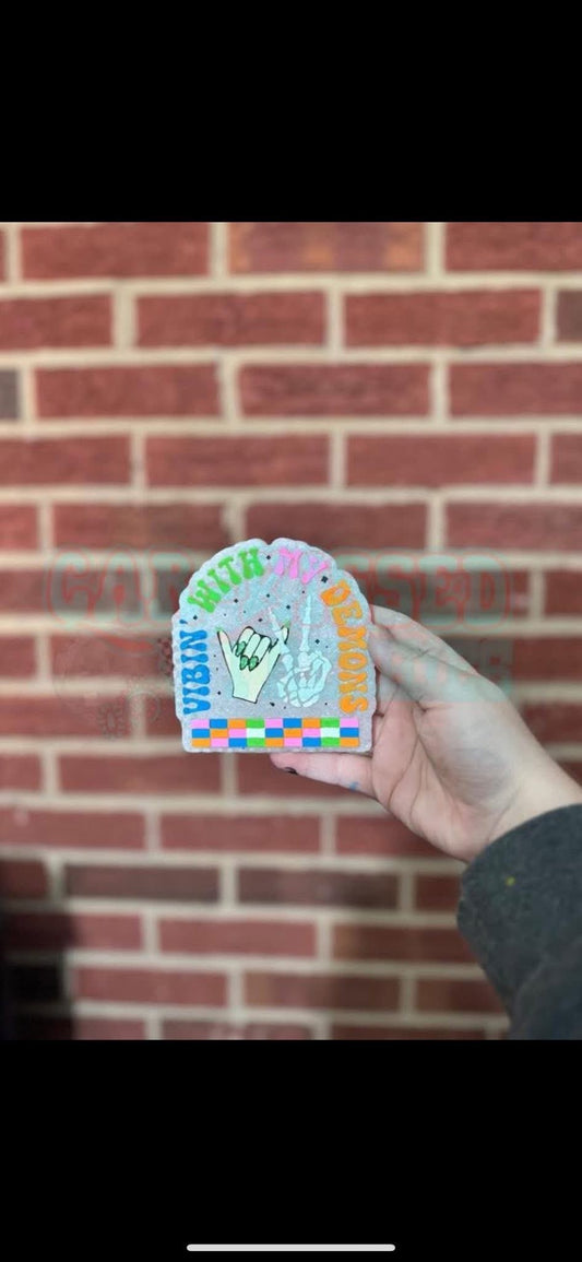 Vibin' With My Demons Silicone Freshie Mold - Red River Mold Co