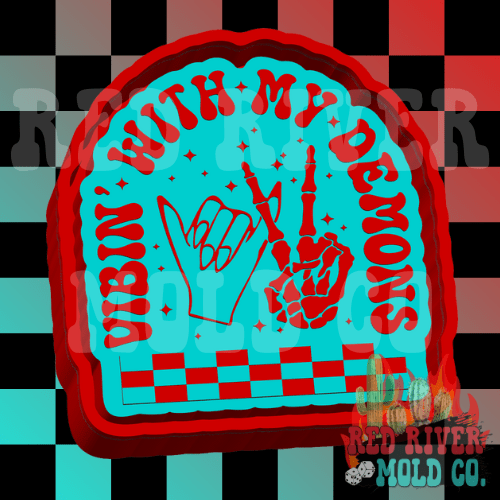 Vibin' With My Demons Silicone Freshie Mold - Red River Mold Co