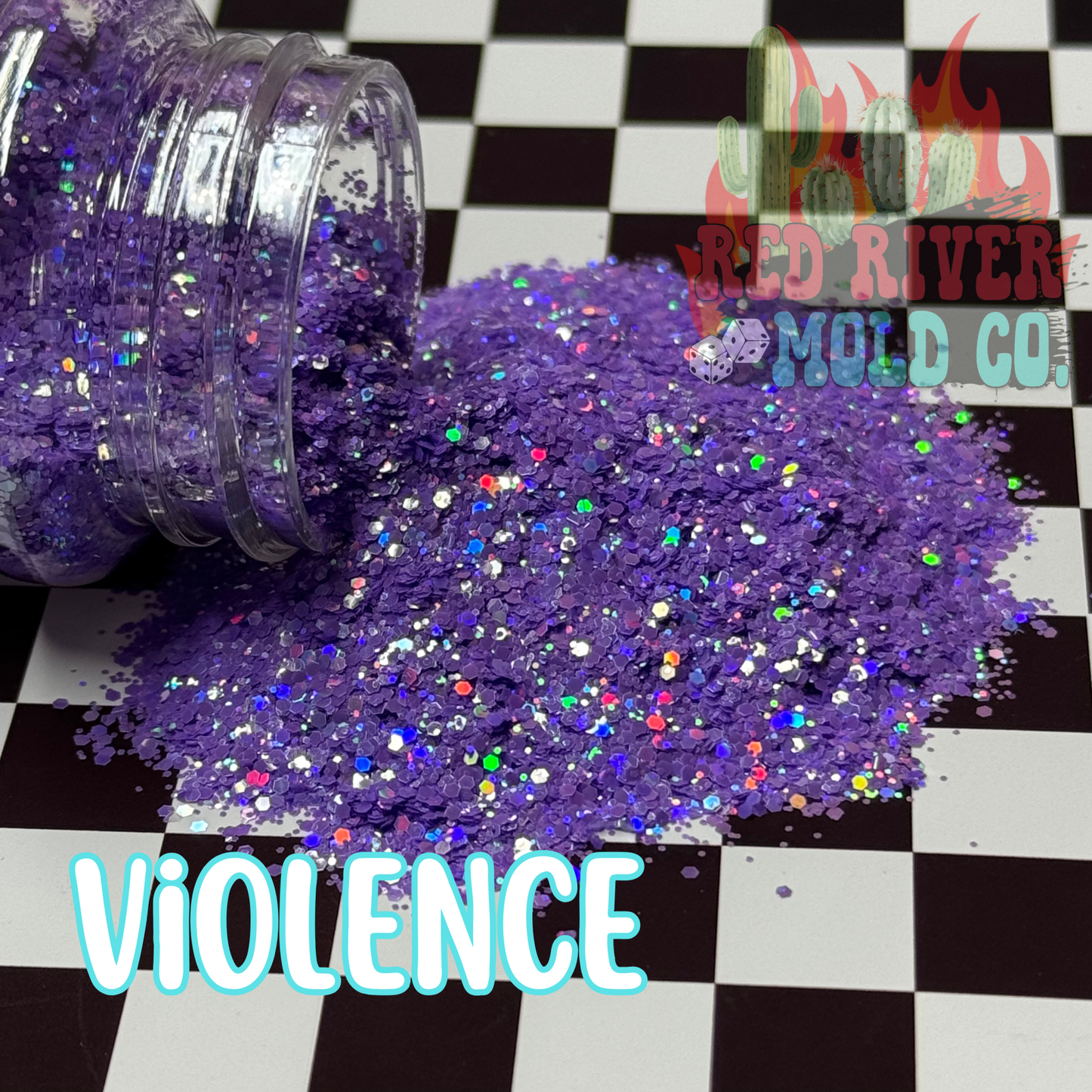 Violence Premium Mini Chunky Glitter (Holographic) - Red River Mold Co