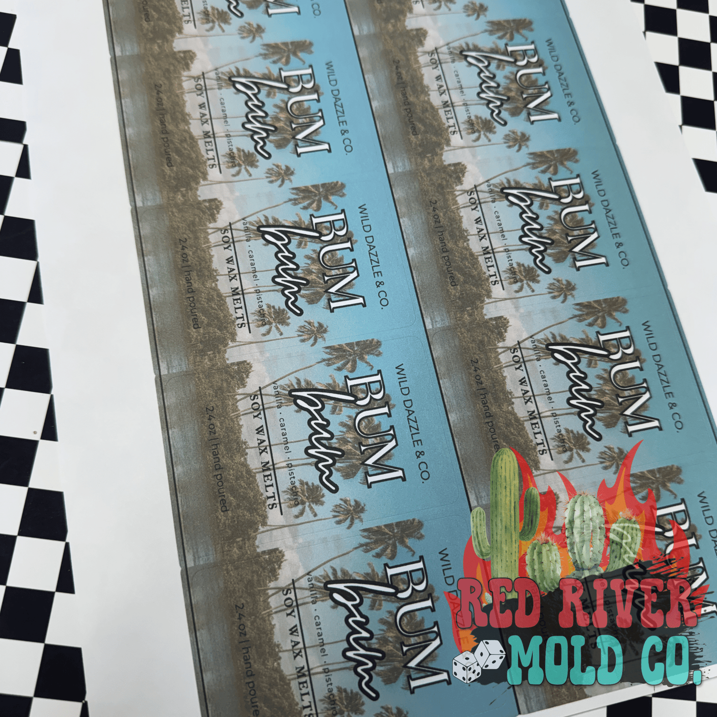 Wax Melt Labels (READ DESCRIPTION) 10 stickers - Red River Mold Co