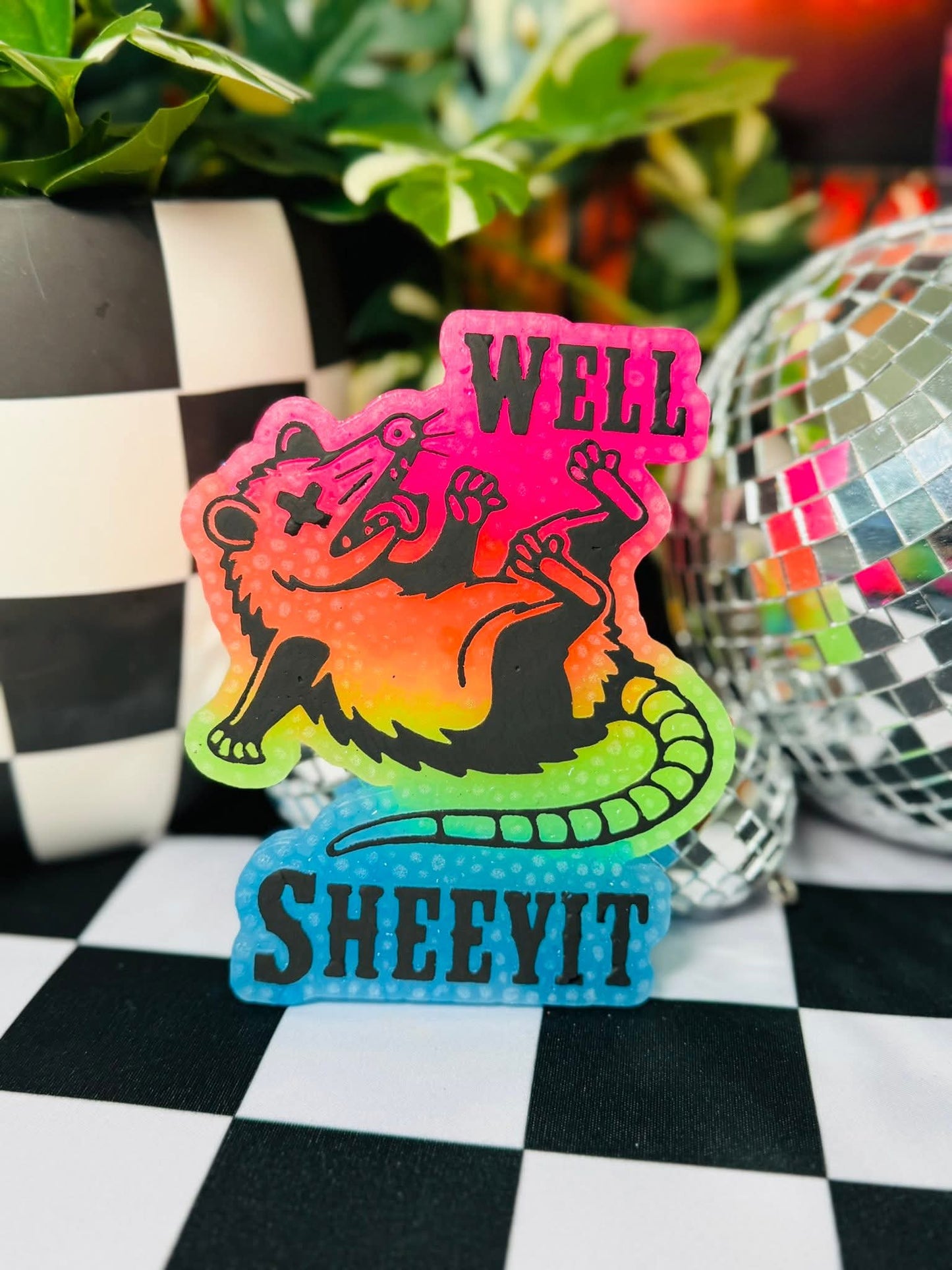 Well Sheeyit Possum Silicone Freshie Mold - Red River Mold Co