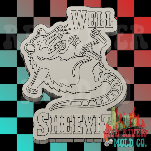 Well Sheeyit Possum Silicone Freshie Mold - Red River Mold Co