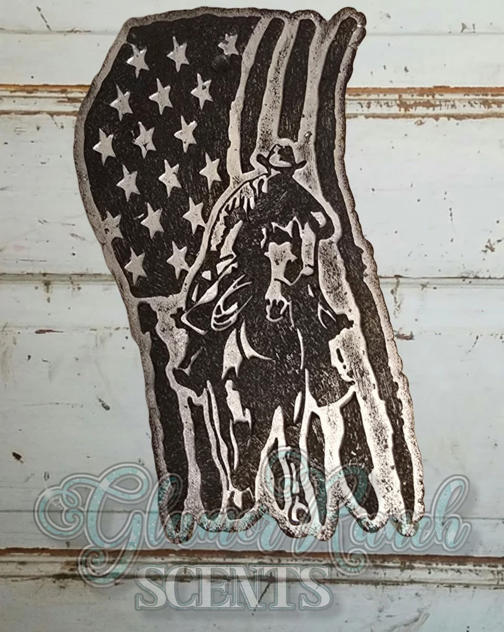 Western Cowboy Flag Silicone Freshie Mold - Red River Mold Co