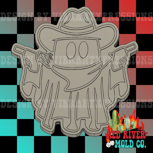 Western Cowboy Ghost Silicone Freshie Mold - Red River Mold Co