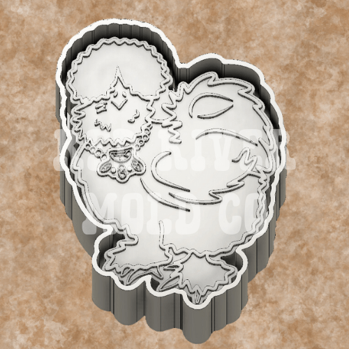 Western Glam Silkie Chicken Silicone Freshie Mold RRMC Exclusive - Red River Mold Co