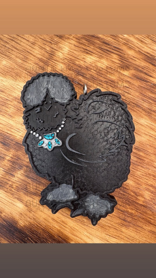 Western Glam Silkie Chicken Silicone Freshie Mold RRMC Exclusive - Red River Mold Co