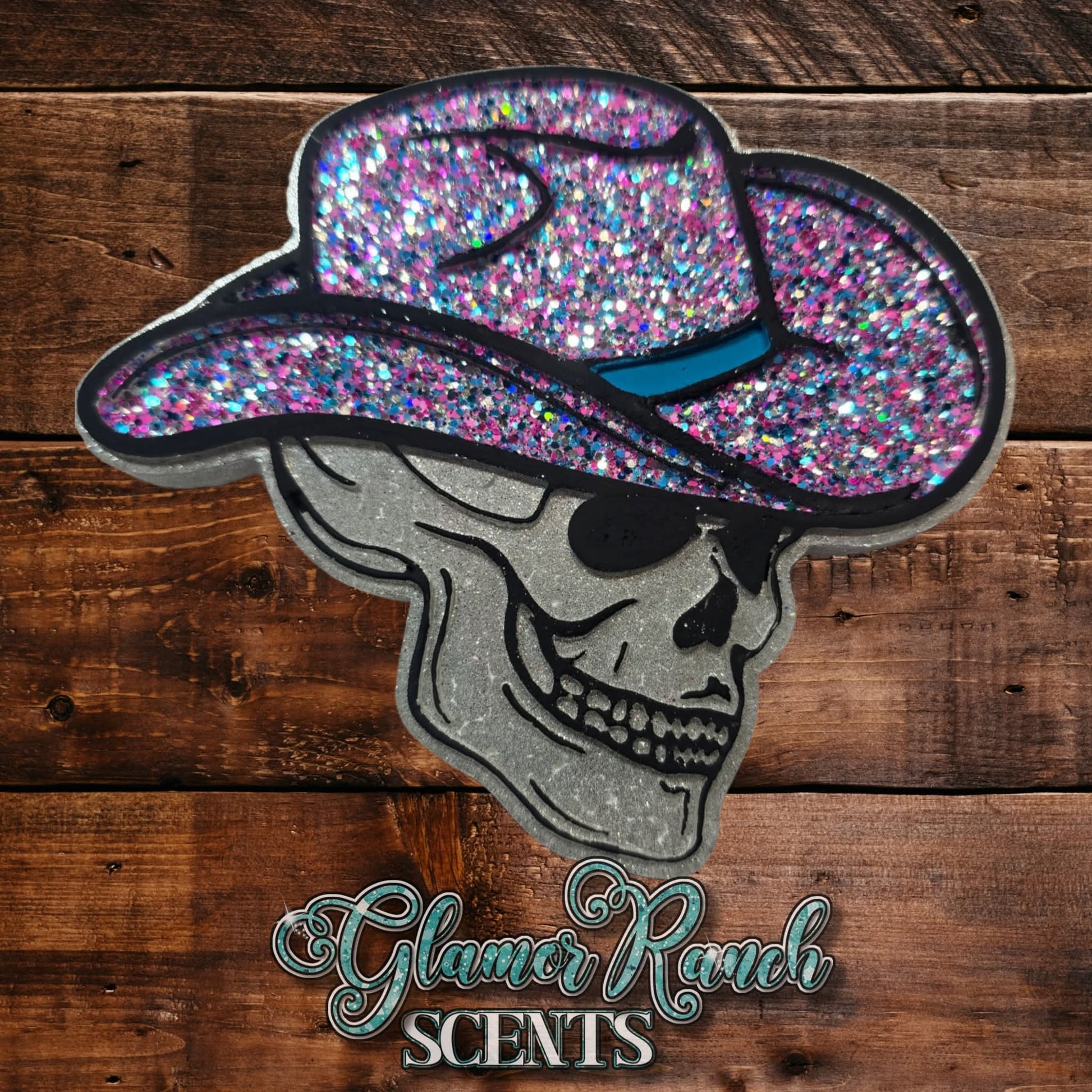 Western Skull with Cowboy Hat Silicone Freshie Mold - Red River Mold Co