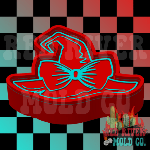 Witches Hat with a Bow Silicone Freshie Mold - Red River Mold Co