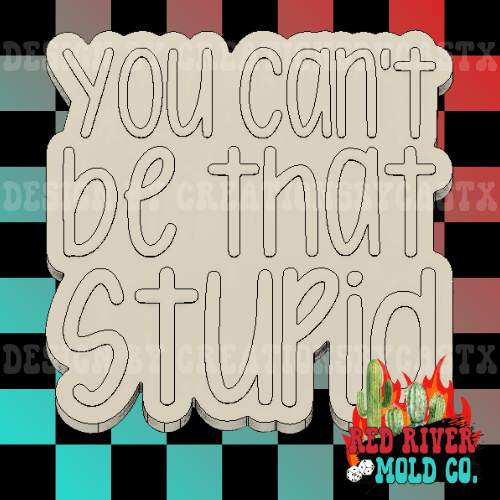 You Can't Be That Stupid Silicone Freshie Mold - Red River Mold Co