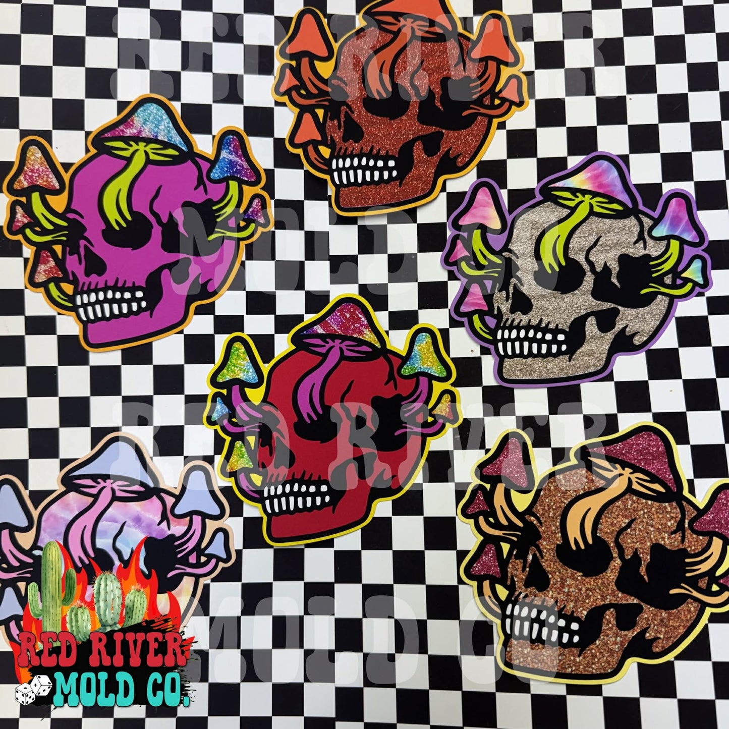 RRMC mushroom skull cardstock grab bag
