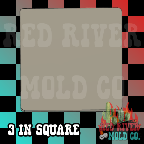 3 in Square Silicone Freshie Mold - Red River Mold Co