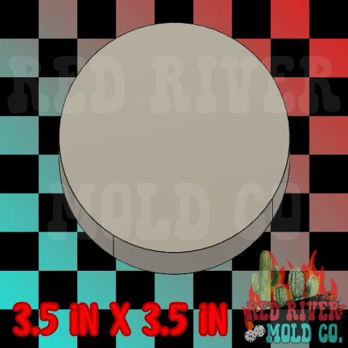 3.5 in plain round silicone freshie mold - Red River Mold Co