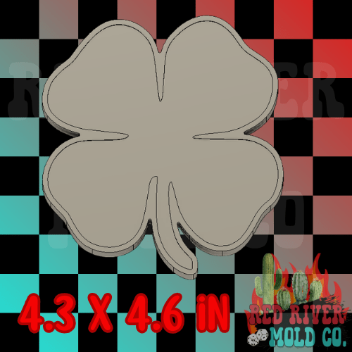 4 leaf clover Silicone Freshie Mold - Red River Mold Co