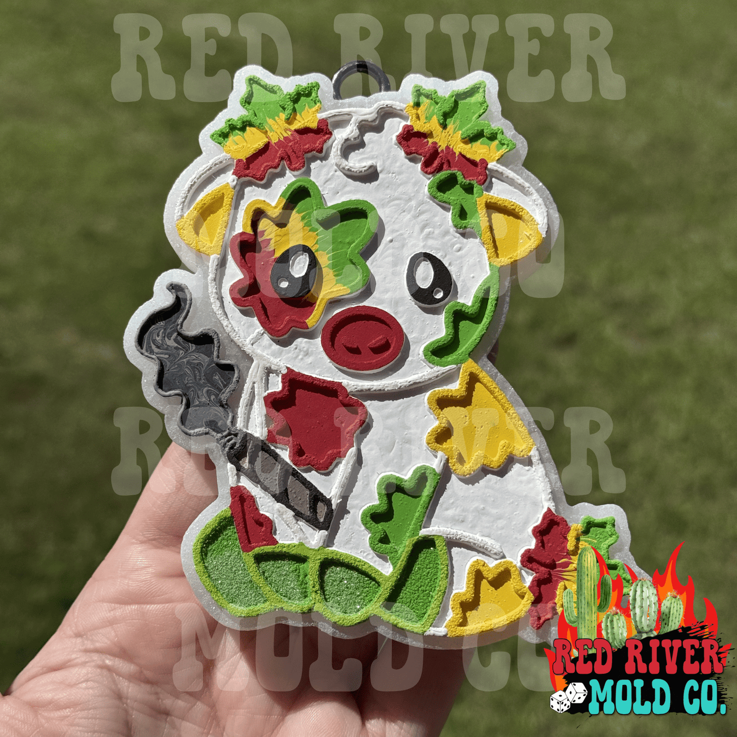 420 Joint Cow Silicone Freshie Mold (1) - Red River Mold Co