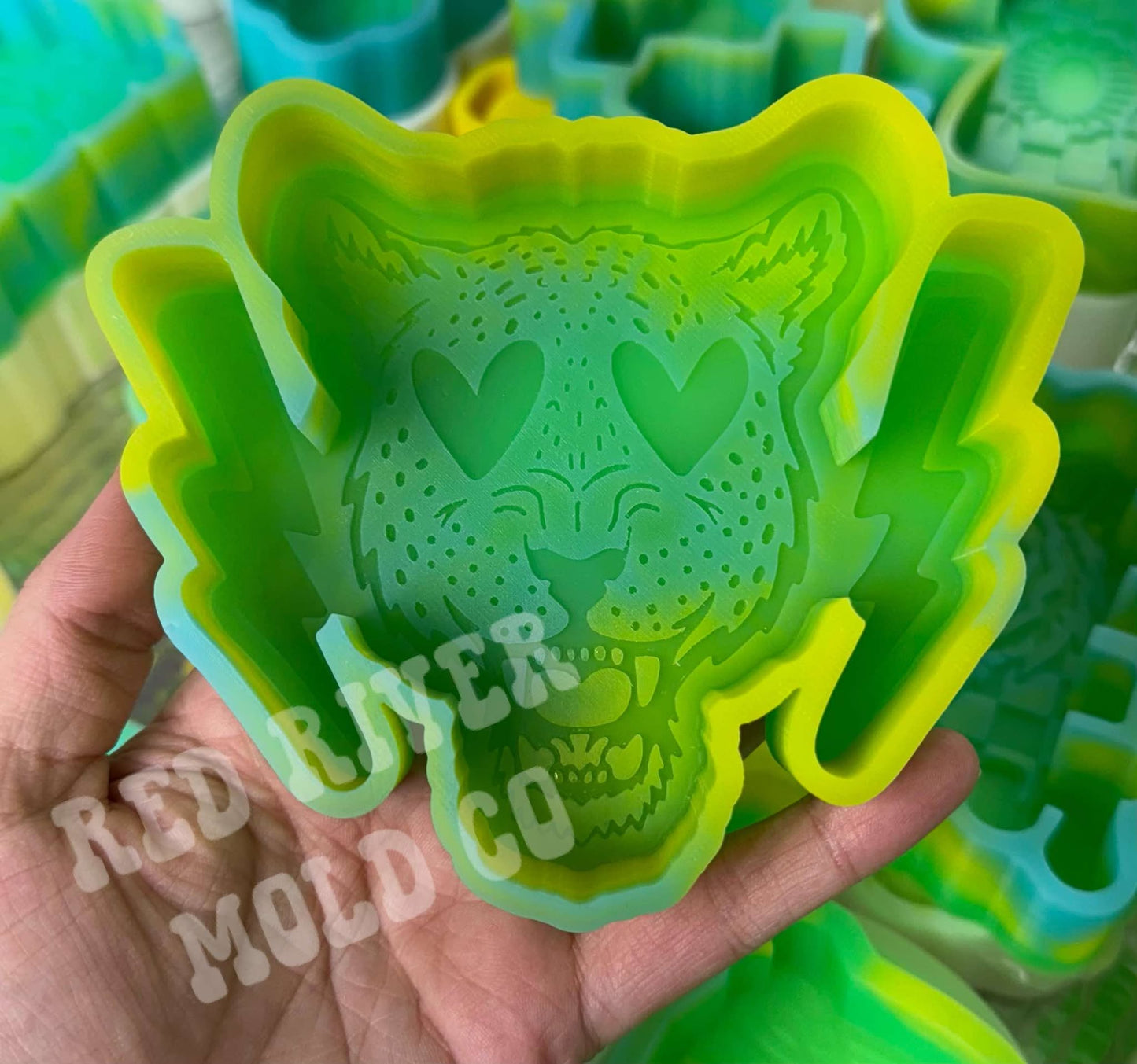 Vday Tiger with bolts Silicone Freshie Mold