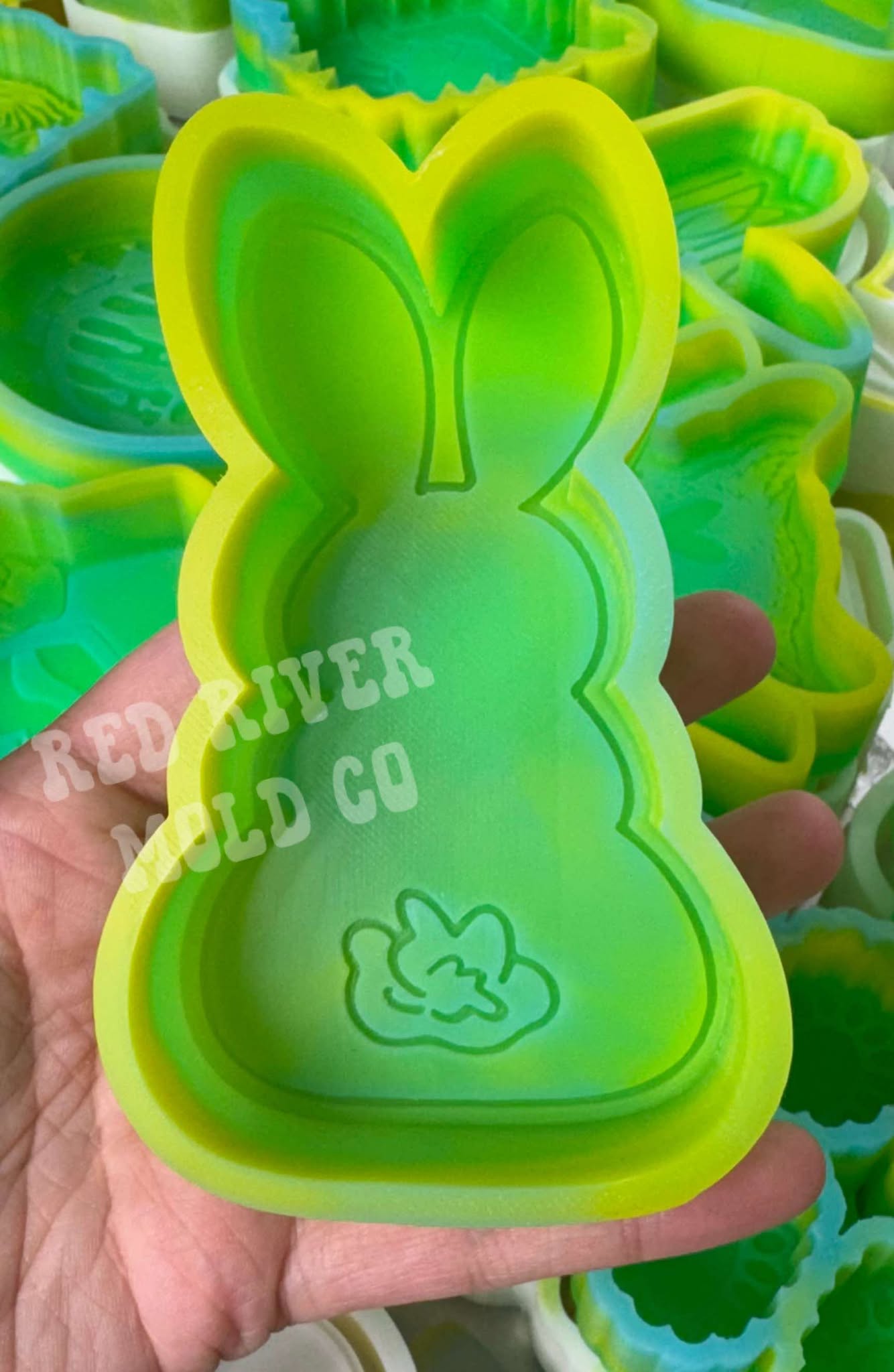 Plain Bunny with a Tail Silicone Freshie Mold