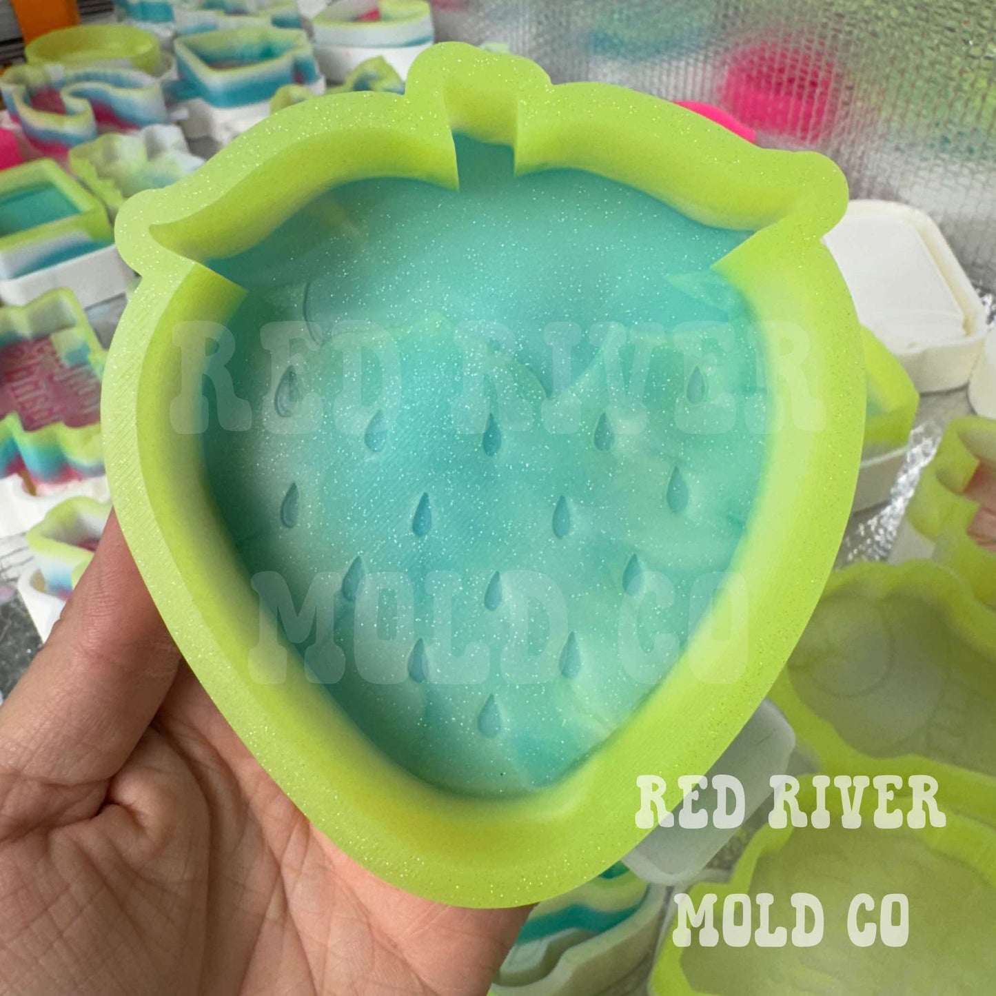 Regular Strawberry Silicone Freshie Mold