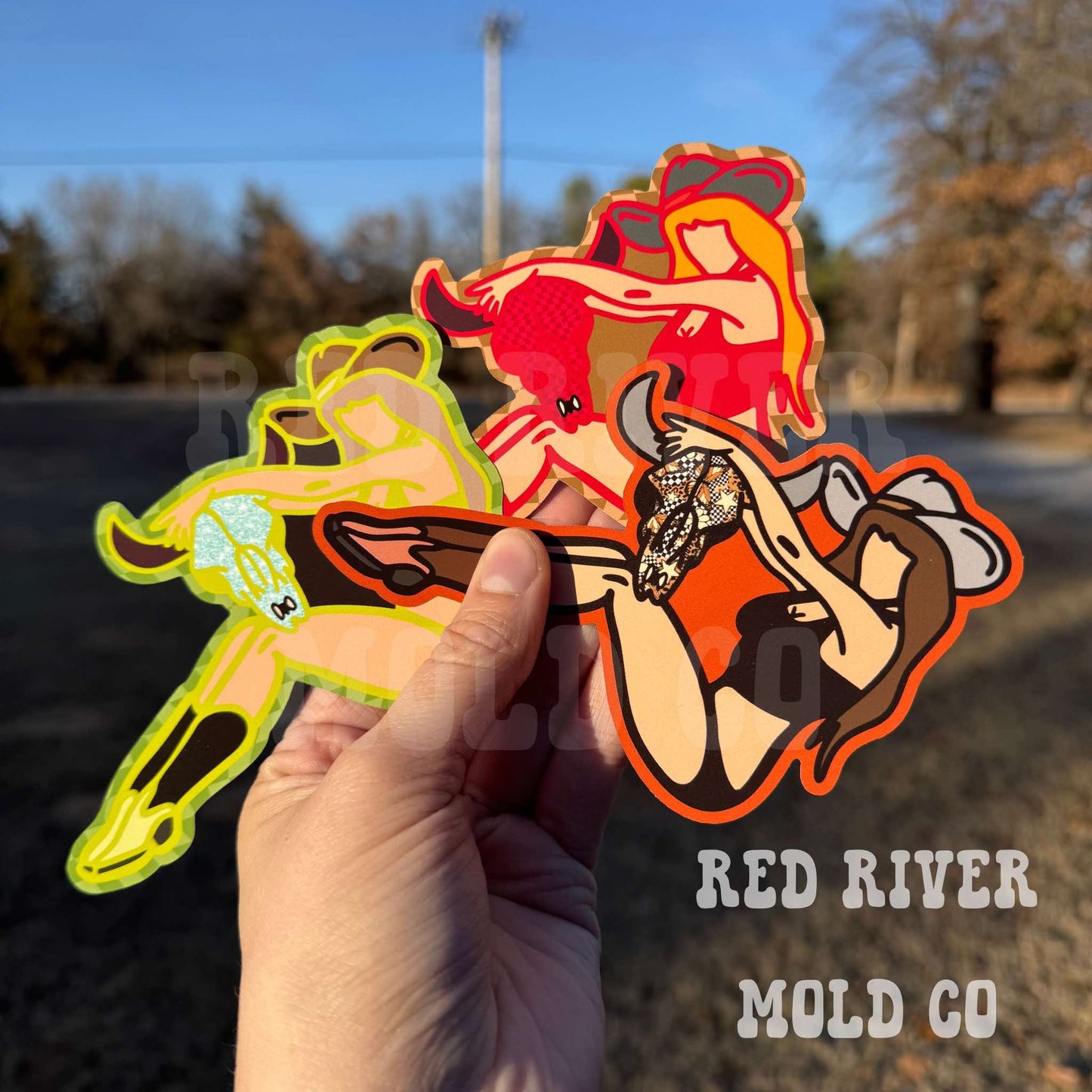 Red River Mold Cowgirl With A Bull Skull cardstock grab bag