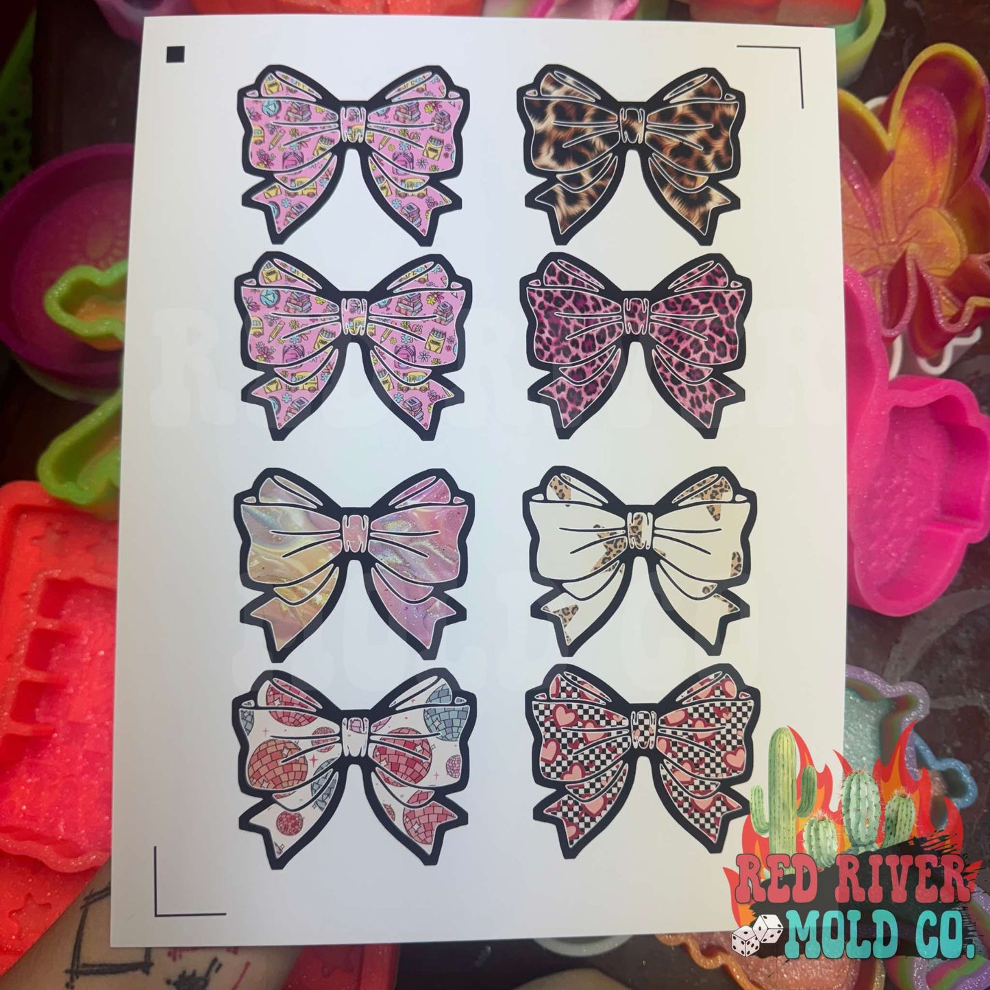 Sunshine scent co Coquette football BOW ONLY cardstock grab bag