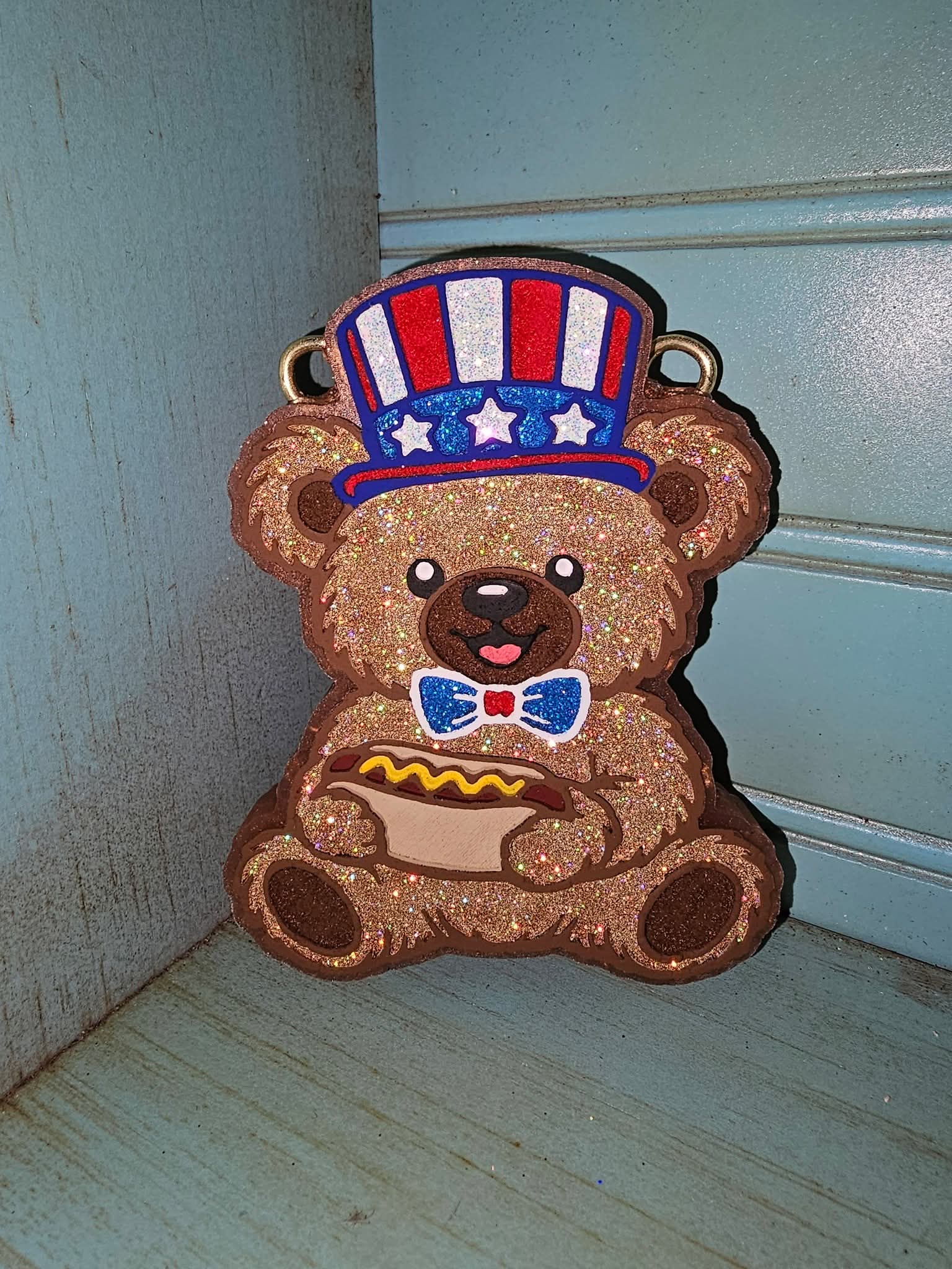 4th Of July Bear Silicone Freshie Mold - Red River Mold Co