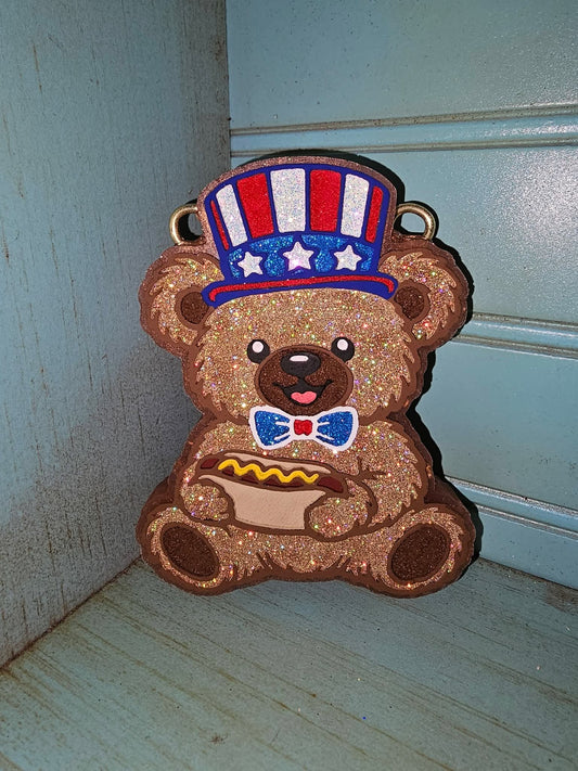 4th Of July Bear Silicone Freshie Mold - Red River Mold Co