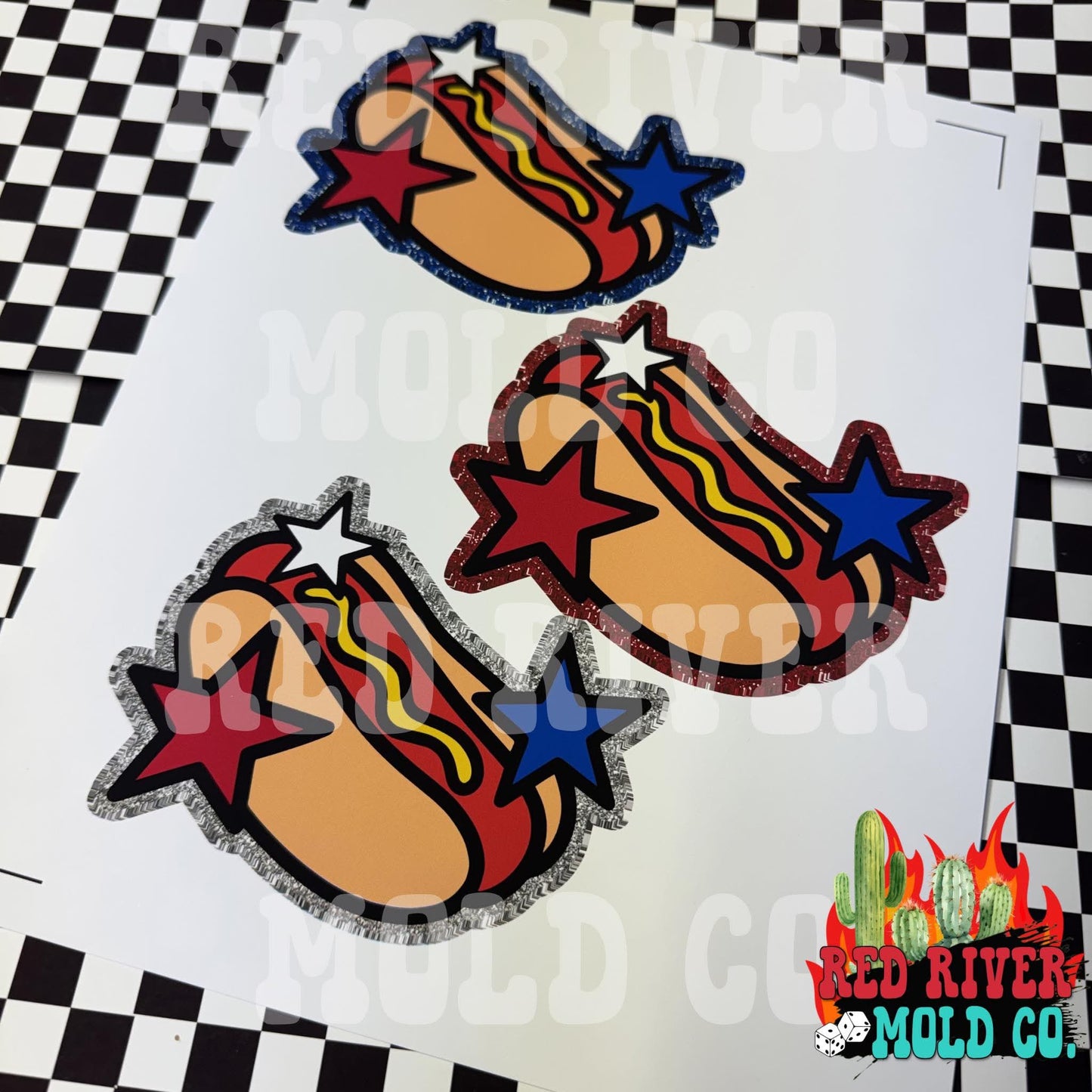 RRMC Hotdog with stars cardstock grab bag (9ct)