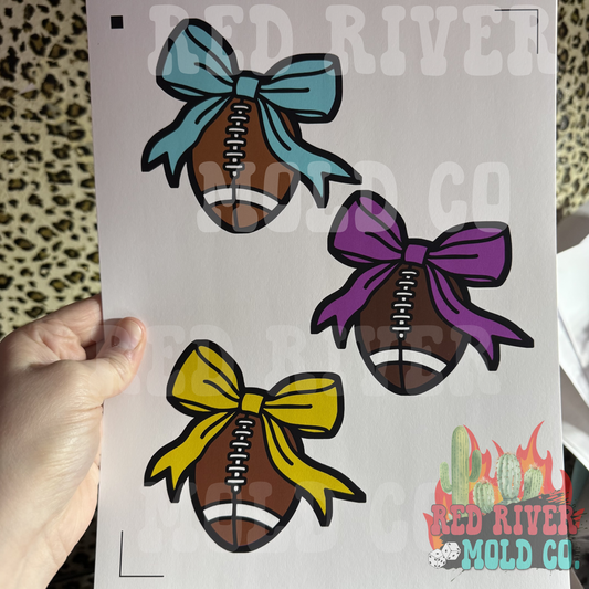 Whimsical Wiffs Football with a bow cardstock grab bag
