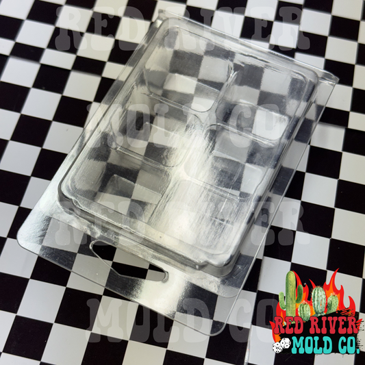 6 cavity wax clamshell
