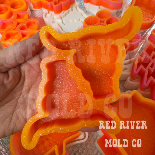 Plain Bull Double Vent Silicone Freshie/ Wax Melt Mold