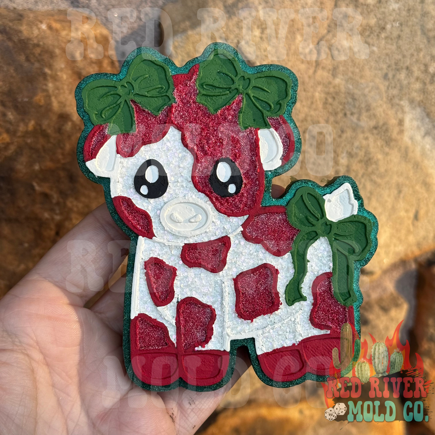 Bow Cow Car Freshie (Pink Apple Punch Scent)
