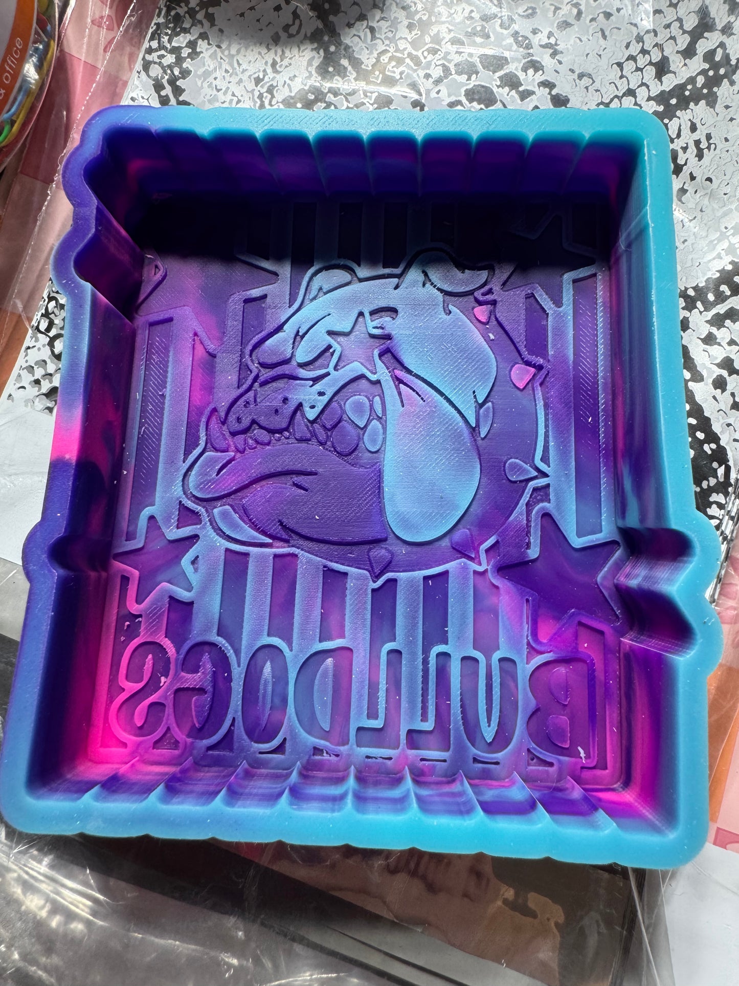 Striped bulldogs B-Grade Silicone Freshie Mold