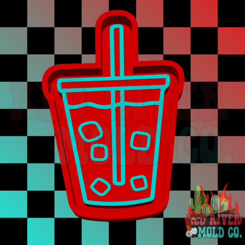 Ice Coffee Cup Silicone Freshie Mold (AGS Mold)