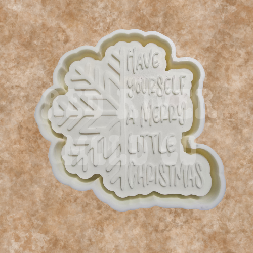 Have Yourself a Merry Little Christmas Snowflake Silicone Freshie Mold