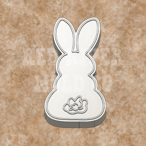 Plain Bunny with a Tail Silicone Freshie Mold