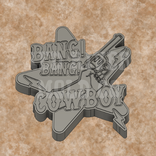 Bang Bang! Cowboy Star Silicone Freshie Mold