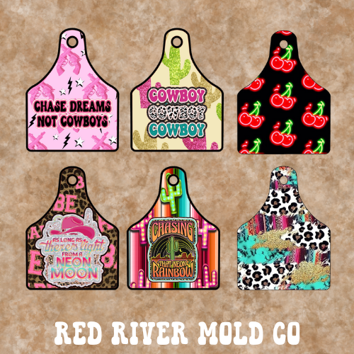 Red River Mold Co Plain Cow Tag cardstock grab bag