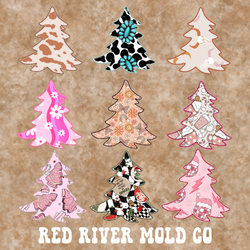 Blank Christmas Tree mold & cardstock bundle