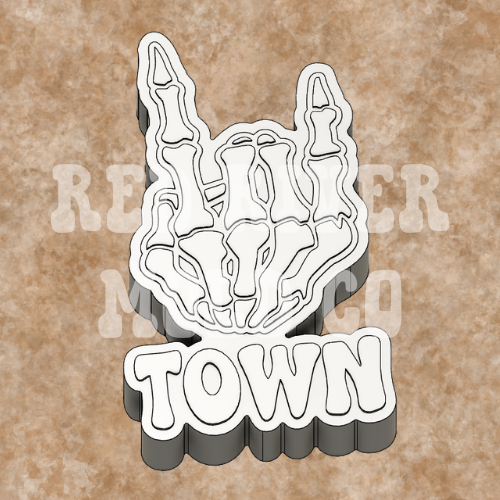 H Town Skeleton hand Silicone Freshie Mold