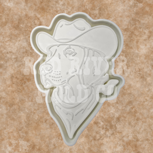 Western Dog with a Cowboy Hat Silicone Freshie Mold