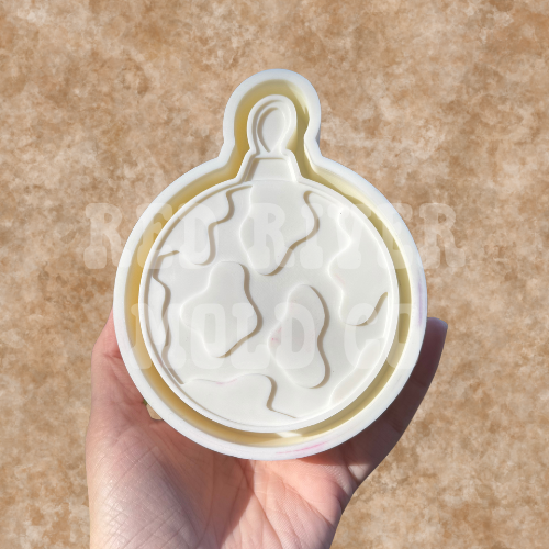 Cow Print Christmas Ornament Silicone Freshie Mold