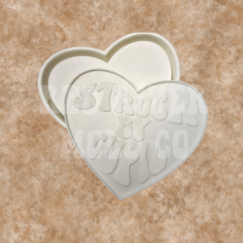 Blank Heart "Struck by Cupid" Insert Silicone Freshie Mold