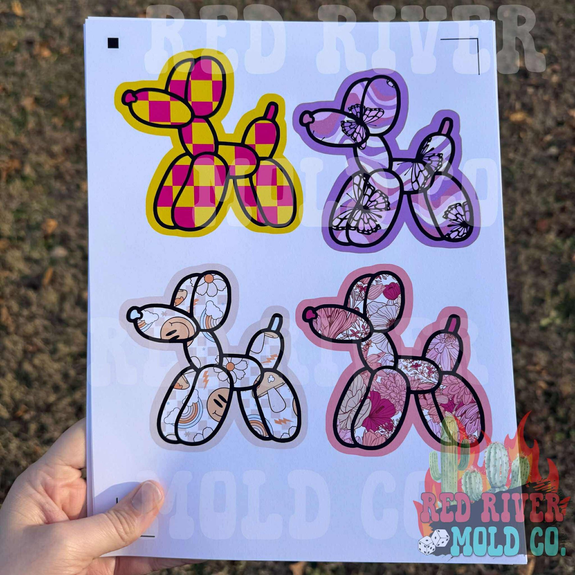 ABC Molds Balloon Dog cardstock grab bag - Red River Mold Co