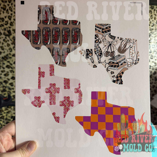 ABC Molds Texas with offset cardstock grab bag - Red River Mold Co