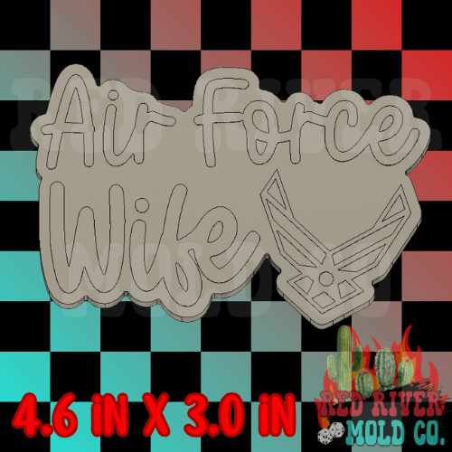 Air Force Wife Silicone Freshie Mold - Red River Mold Co