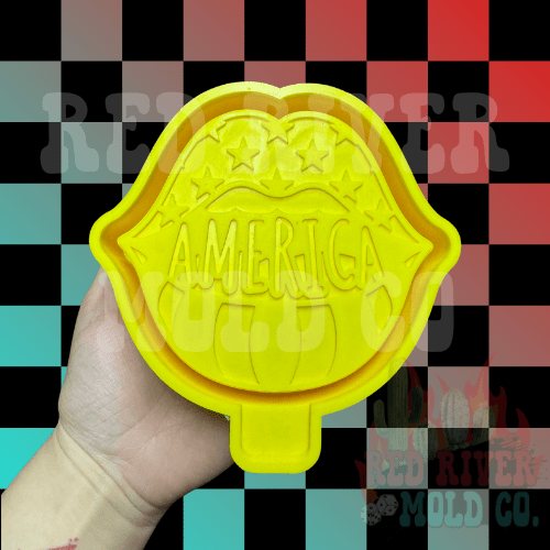 America Lips Silicone Freshie Mold - Red River Mold Co