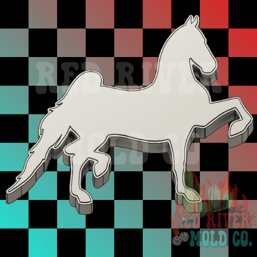 American Saddlebred Horse Silicone Freshie Mold - Red River Mold Co