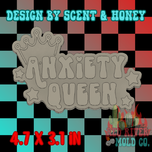 Anxiety Queen Silicone Freshie Mold - Red River Mold Co