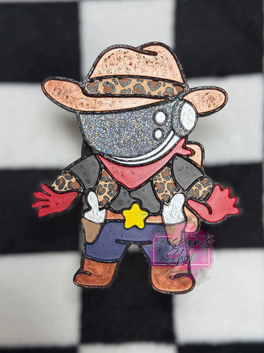 Astronaut With A Cowboy Hat Silicone Freshie Mold - Red River Mold Co