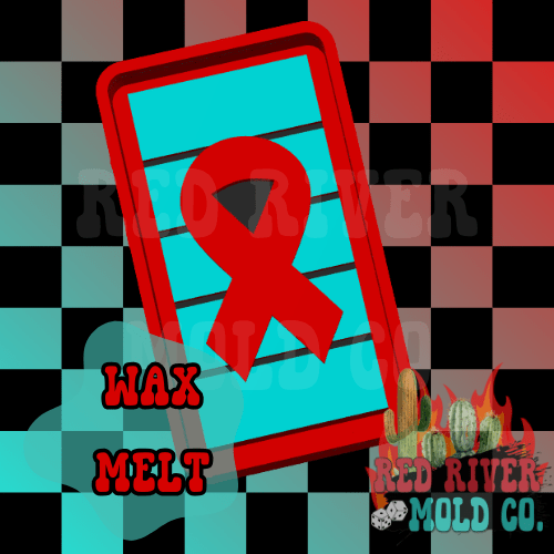 Awareness Ribbon Silicone Wax Melt Snap Bar Mold (AGS Mold) - Red River Mold Co